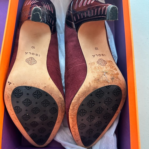 Stunning ISOLA heels Size 10 M Crimson - Picture 3 of 11